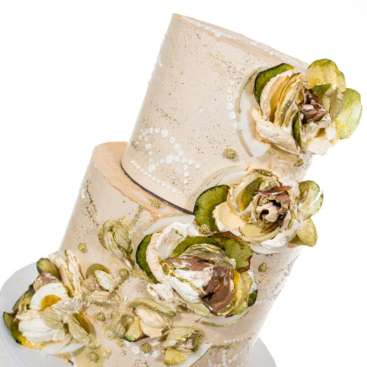 MAFS 2020 - Cafe  Latte Sculpted Buttercream - Vaucluse House - Vanessa and Chris Wedding Cake