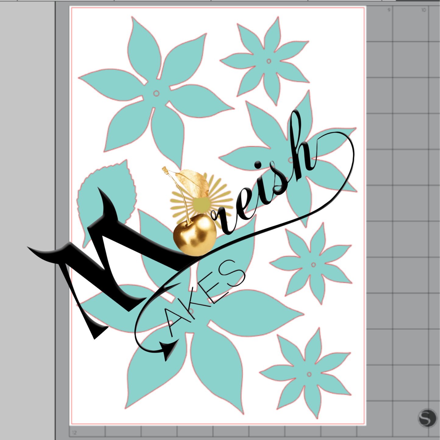 Moreish Labyrinth Dahlia Template for Silhouette/Cameo 6 Page File