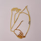 Gold or Silver Abstract Acrylic Lady Body Profile Fropper