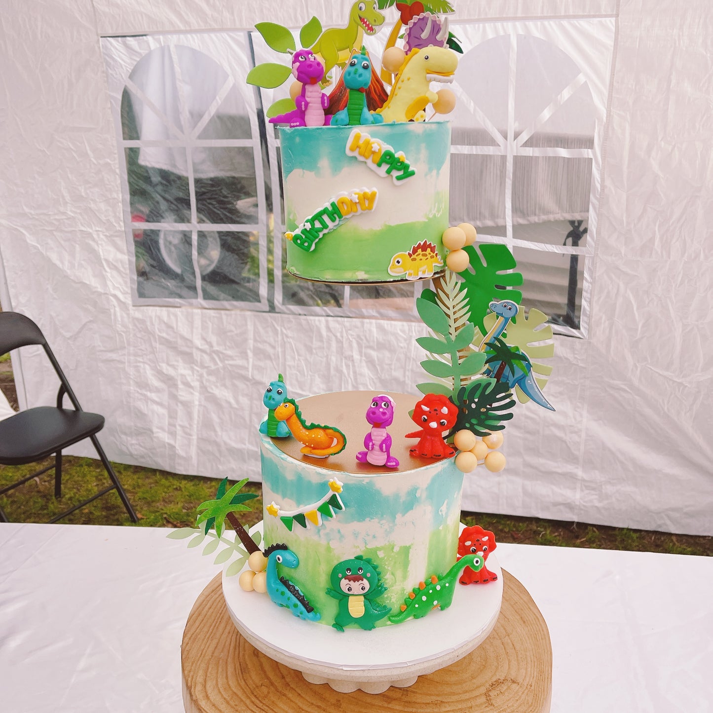 Dino Dinosaur Cake Topper Decorations Set - 19 Pieces