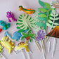 Dino Dinosaur Cake Topper Decorations Set - 19 Pieces