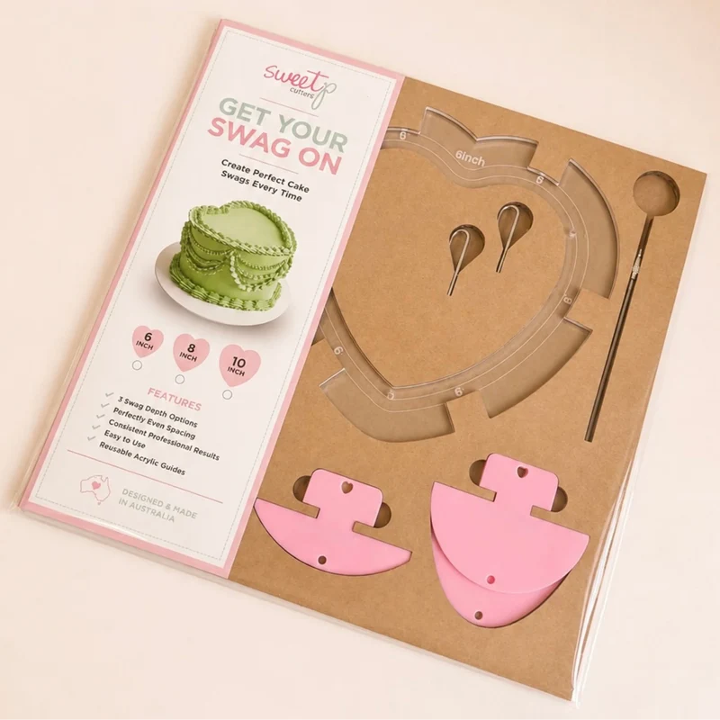Get Your Swag On - 8" Heart Cake Swag Templates (SweetP)