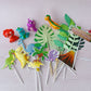 Dino Dinosaur Cake Topper Decorations Set - 19 Pieces