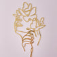 Gold or Silver Abstract Acrylic Lady Face  Butterfly Fropper