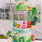 Dino Dinosaur Cake Topper Decorations Set - 19 Pieces