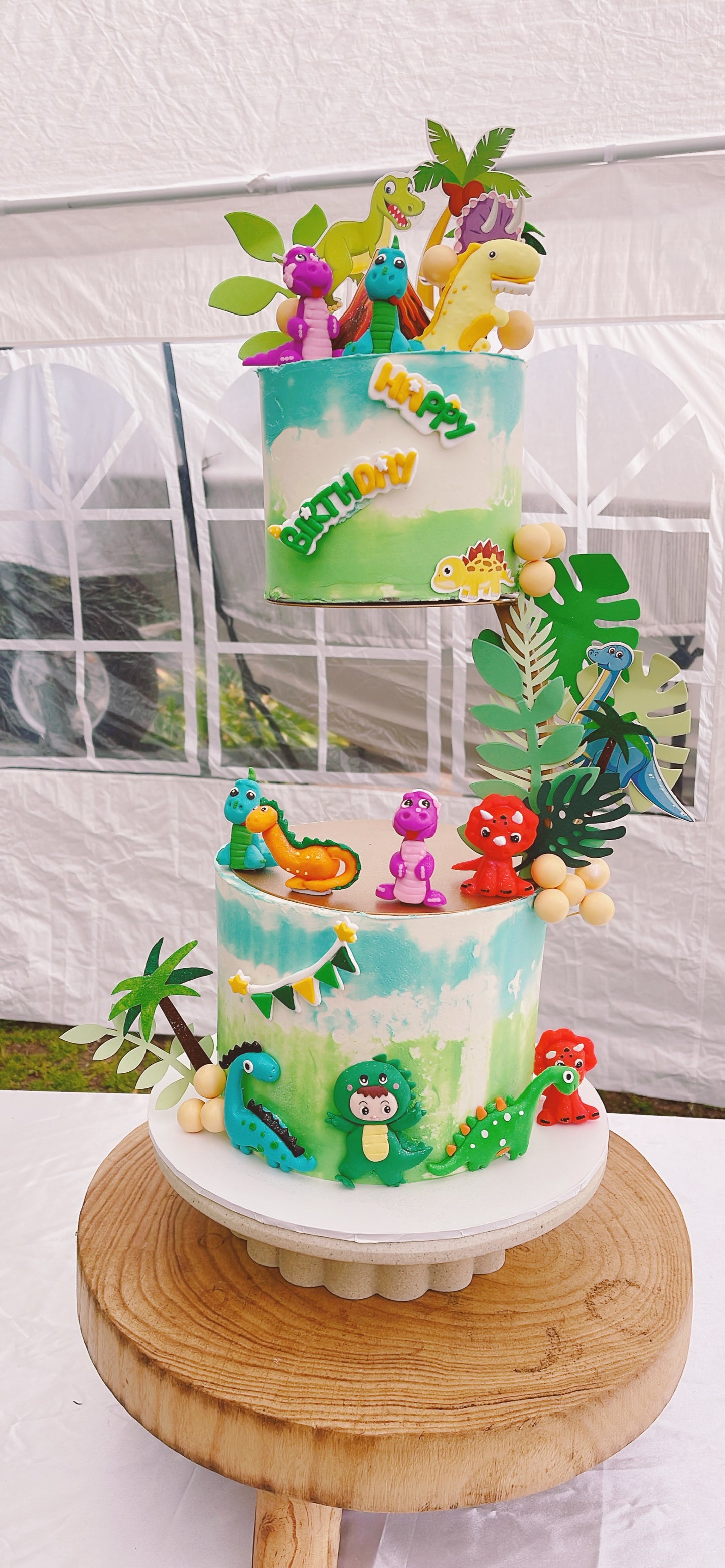 Dino Dinosaur Cake Topper Decorations Set - 19 Pieces