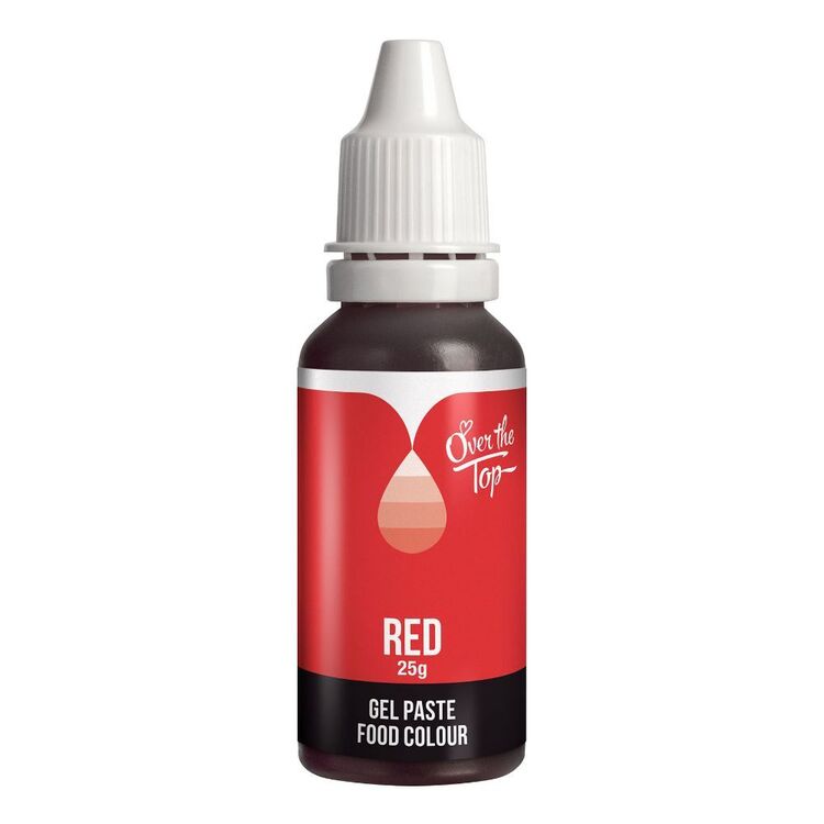 Over the Top Food Gel Colour - Red  25g