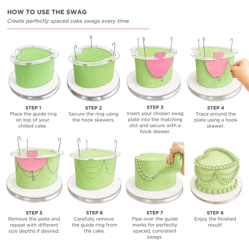Get Your Swag On - 6" Heart Cake Swag Templates