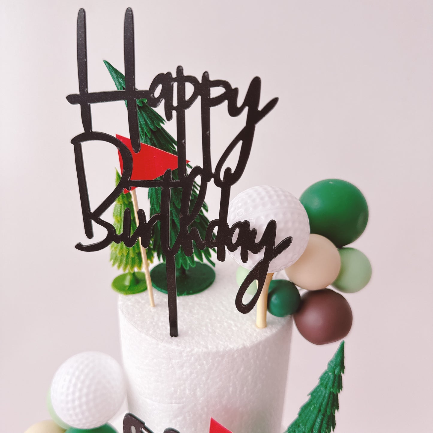 Golf Cart Cake Topper Decorations Set - 33 Pieces
