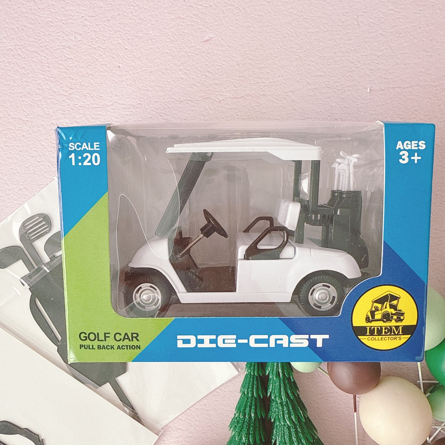 Golf Cart Cake Topper Decorations Set - 33 Pieces