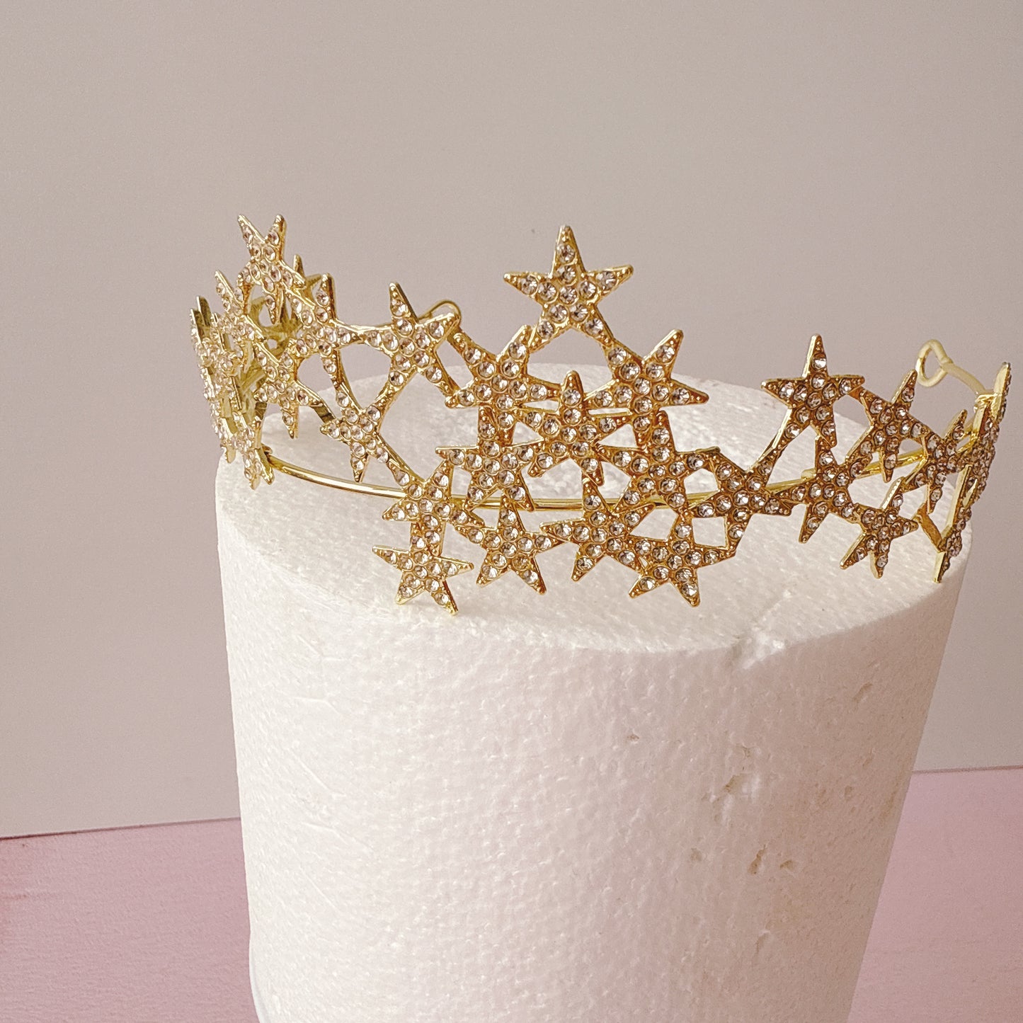Star Diamante Crown Tiara Cake Topper
