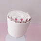 Pink and Silver Diamante Crown Tiara Cake Topper