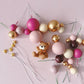 Blush Teddy Bear Cake Topper Decorations Set - 30 Pieces