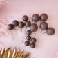 Chocolate Brown Balls - Set of 15