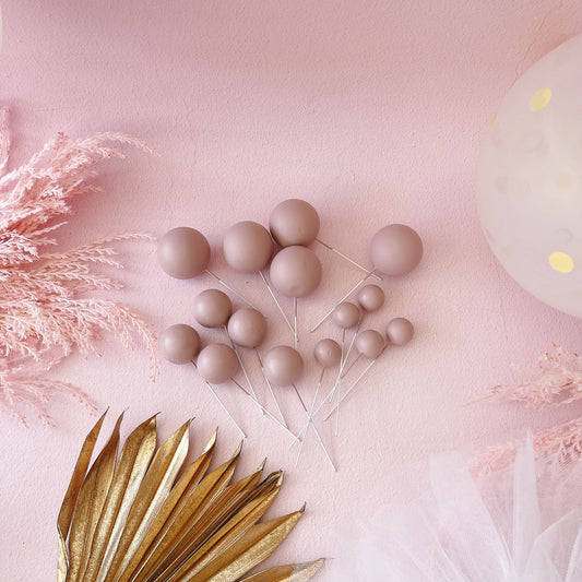 Dusty Pink Balls - Set of 15