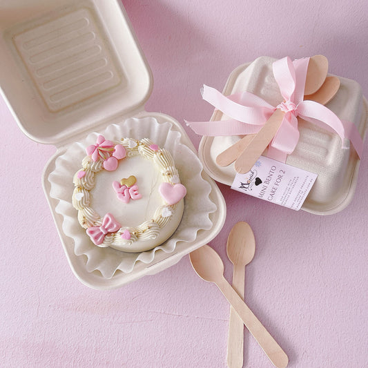 Mothers Day Mini Bento White and Pink Cake - Available week starting 5th May - Pay Now - Pick Up Later