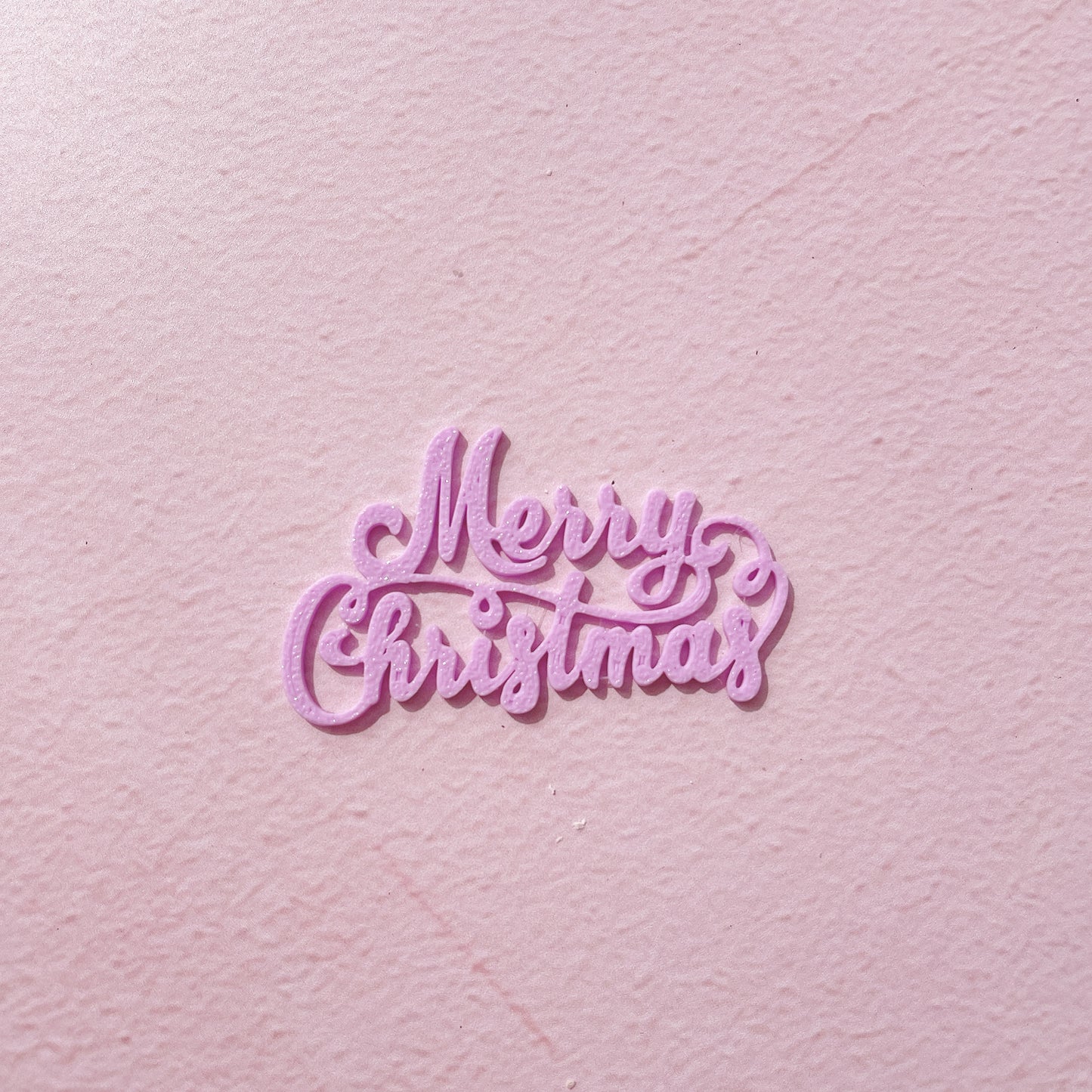 Merry Christmas Cupcake Toppers - Pastel Purple - 5.5cm - Pack of 6