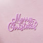 Merry Christmas Topper/Fropper - Purple  - 9cm