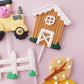 Cute Farm Cake Topper Decorations Set - 17 Pieces