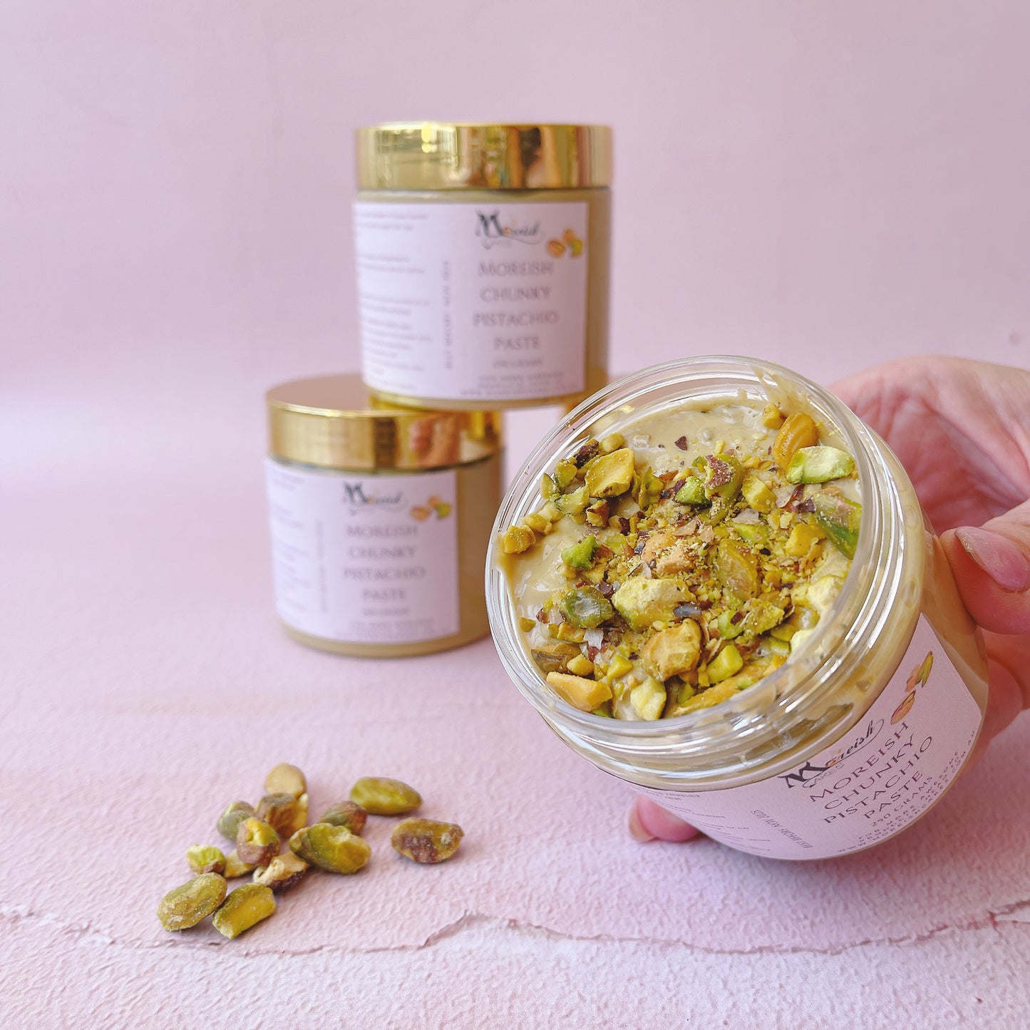 More Crunchy Chunky Pistachio Paste 250gram Jar 25%