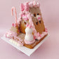 ONLY 1 LEFT - Christmas Bakes - Pink Theme Moreish Signature Gingerbread House Floral Theme - Ready for Pick Up from Homebush West