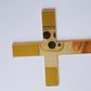 Acrylic Cross Fropper Gold Thick 7cm x 10cm