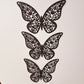 Matt Black Butterflies Card Stock. Pack of 12 - 3 sizes here pack