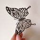 Gloss Black Butterflies Card Stock. Pack of 12 - 3 sizes here pack