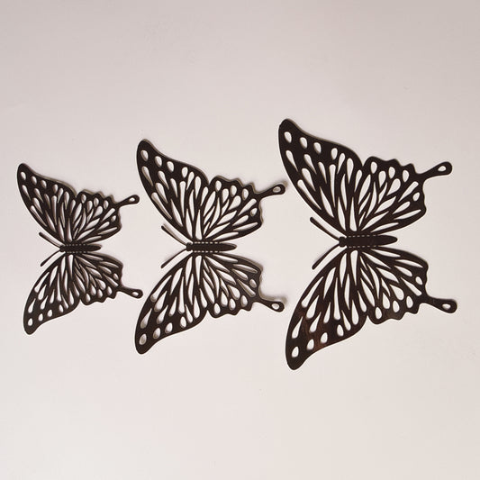 Gloss Black Butterflies Card Stock. Pack of 12 - 3 sizes here pack