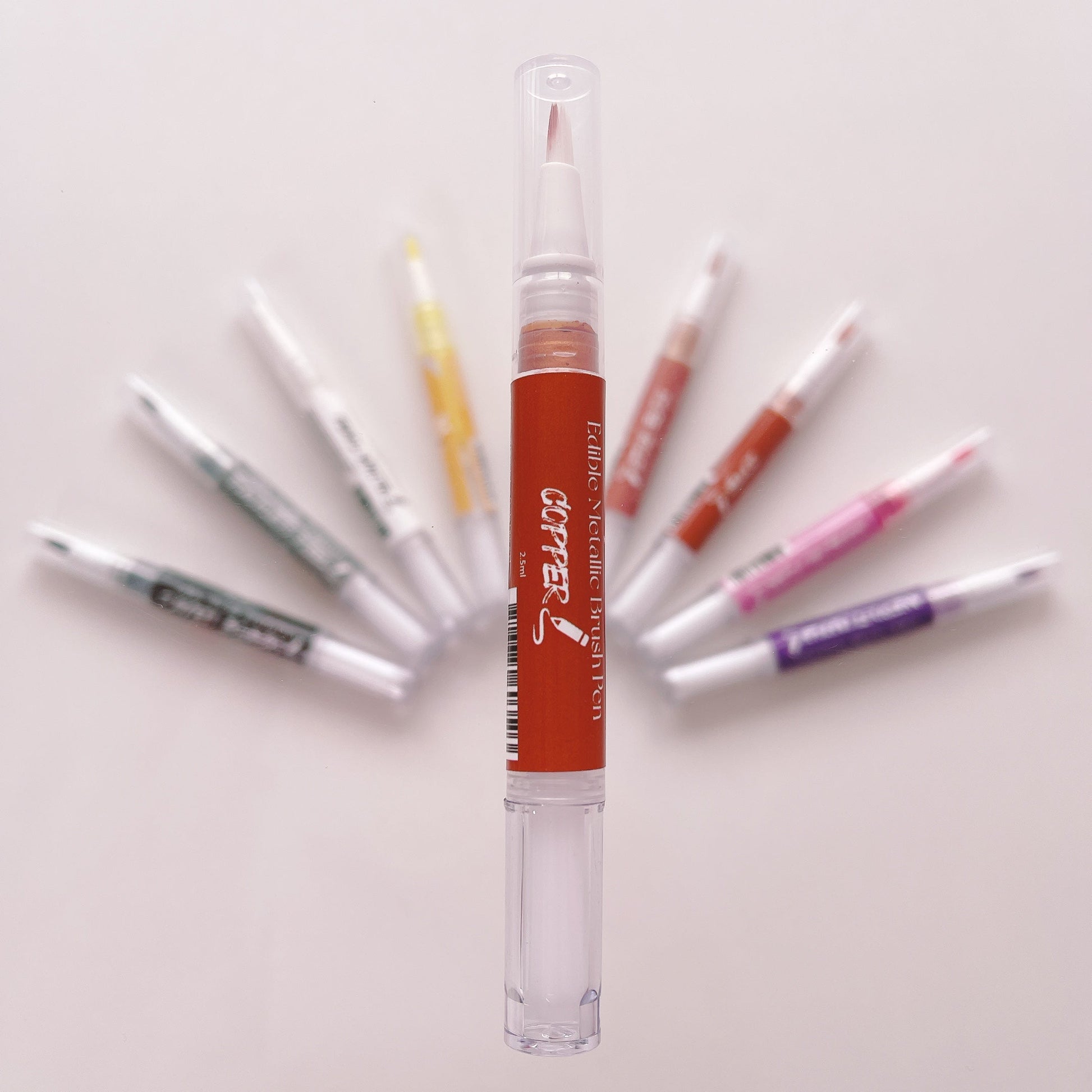 More Brush Pen Metallic Rose Gold Edible Pens – Moreish Cakes