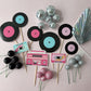 80’s Disco Party Cake Topper Decorations Set - 30 Pieces