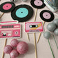 80’s Disco Party Cake Topper Decorations Set - 30 Pieces