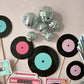 80’s Disco Party Cake Topper Decorations Set - 30 Pieces