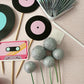 80’s Disco Party Cake Topper Decorations Set - 30 Pieces