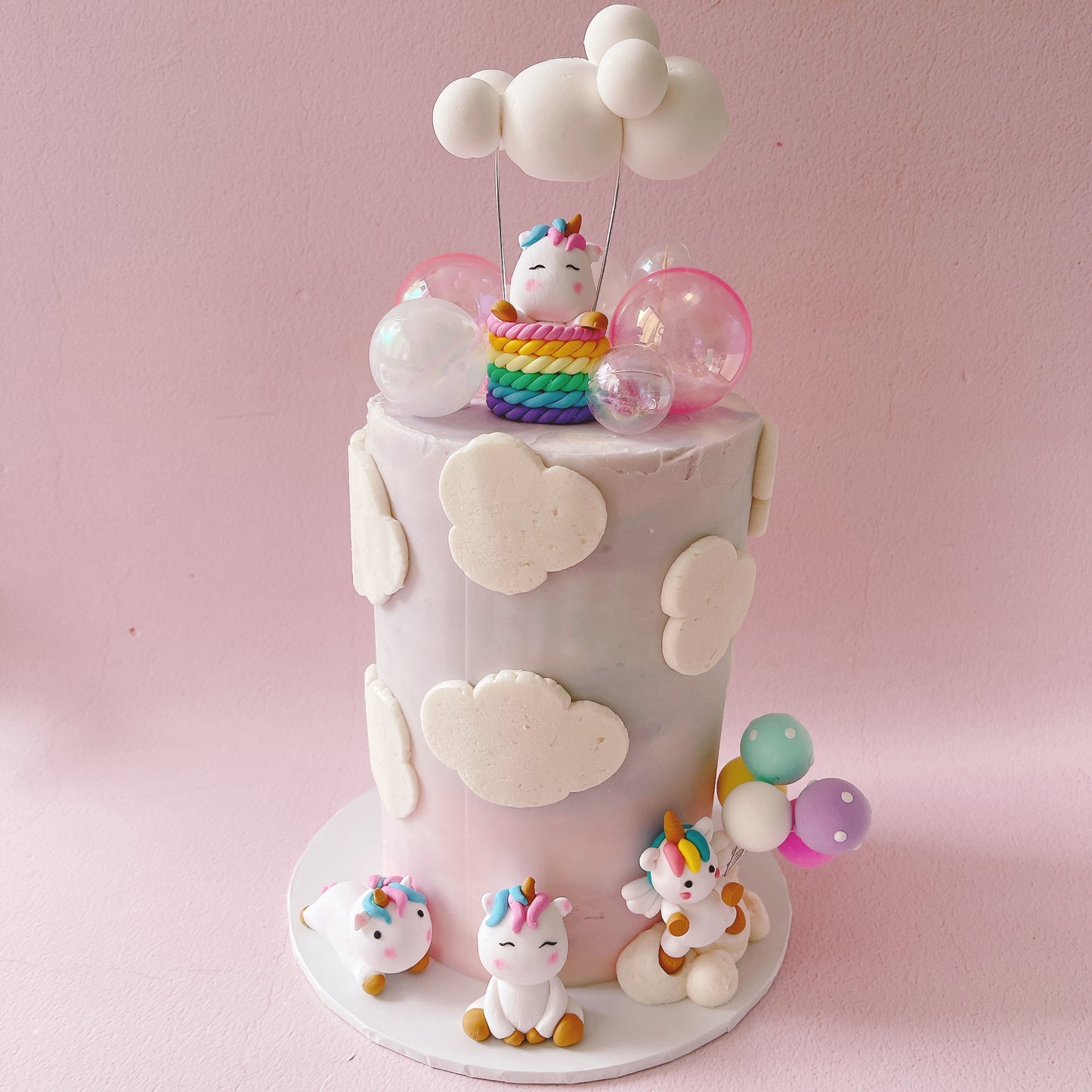 Unicorn Balloon Cake Topper Decorations Set - 17 Pieces