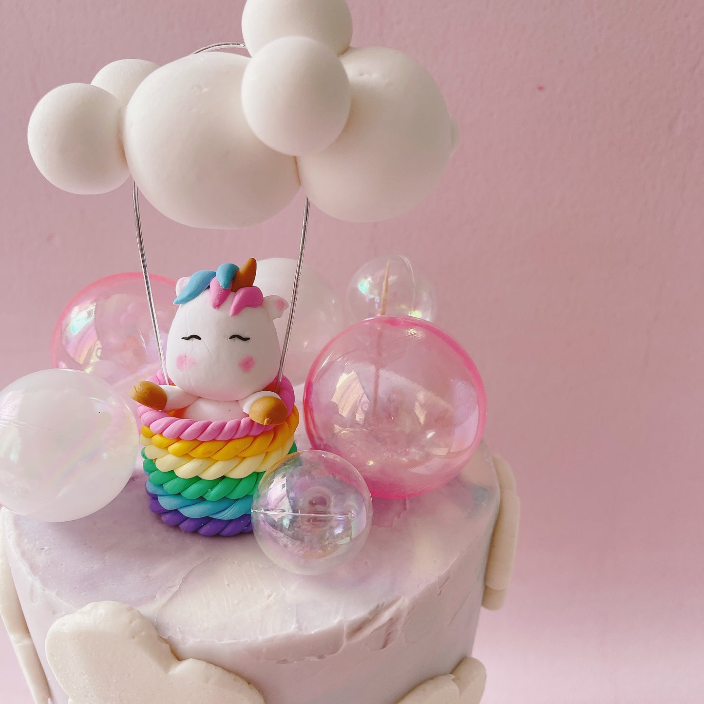 Unicorn Balloon Cake Topper Decorations Set - 17 Pieces