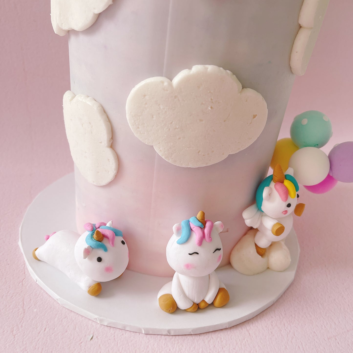 Unicorn Balloon Cake Topper Decorations Set - 17 Pieces