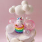 Unicorn Balloon Cake Topper Decorations Set - 17 Pieces