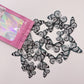 Edible Wafer Paper Butterflies Coco Black and White - Pack of 24