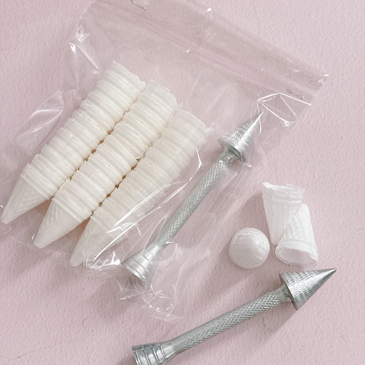 Wafer Waffle Cones for Edible Buttercream Rose Buds Plus Cone Holder - Pack of 35