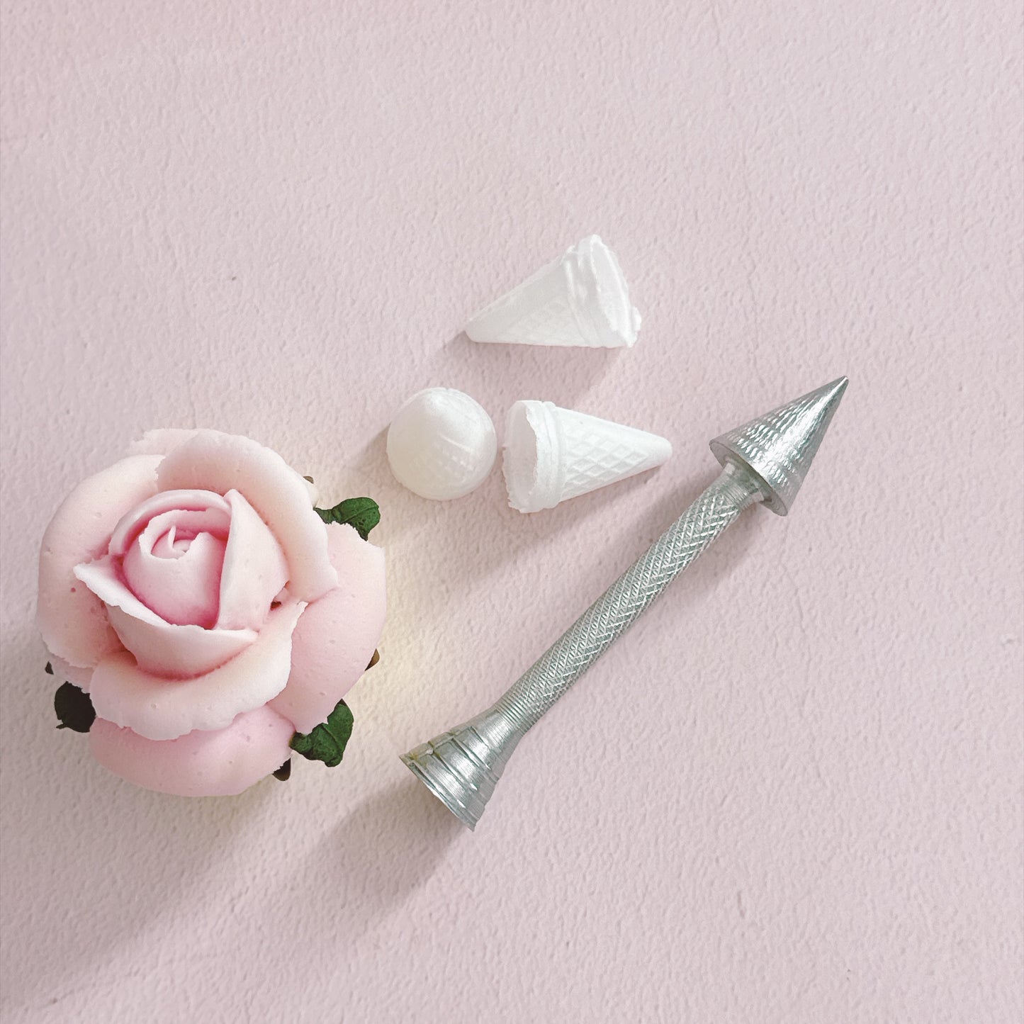 Wafer Waffle Cones for Edible Buttercream Rose Buds Plus Cone Holder - Pack of 35