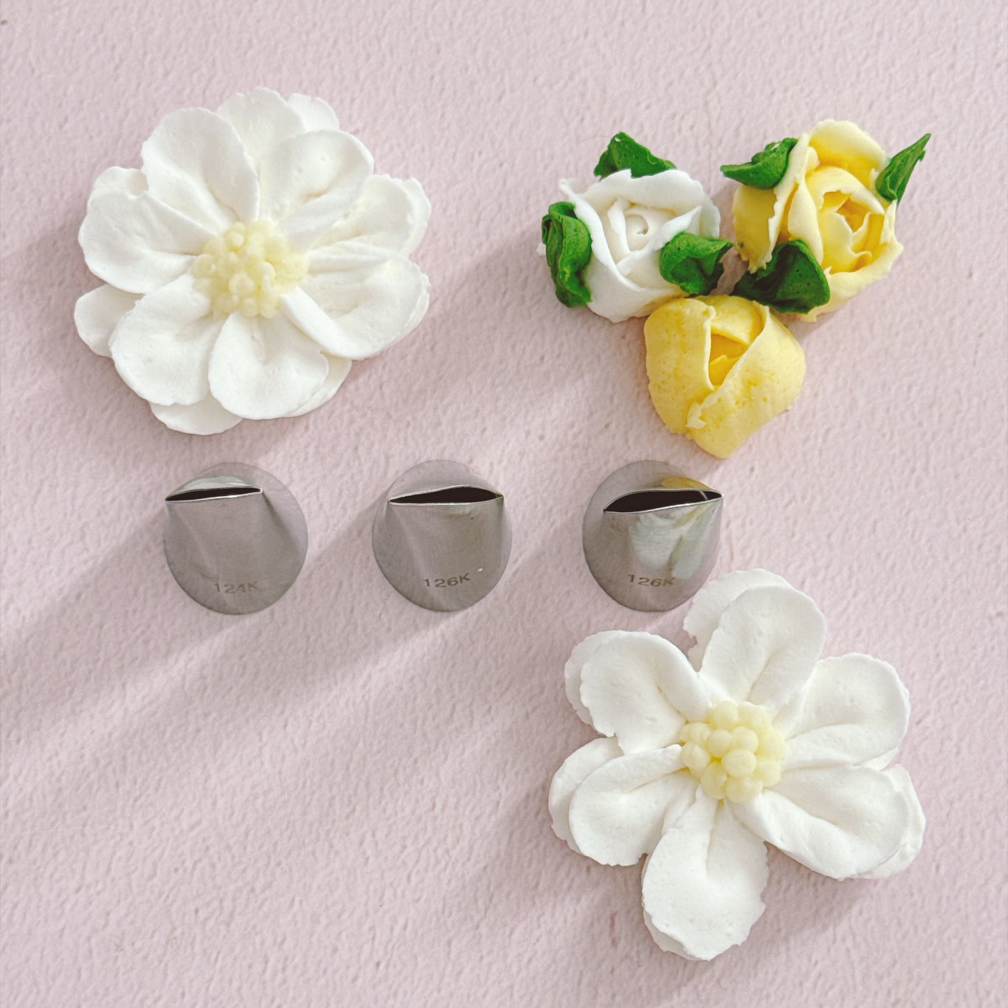Set of 3 Fine Petal Piping Tips - 124K, 125K & 126K