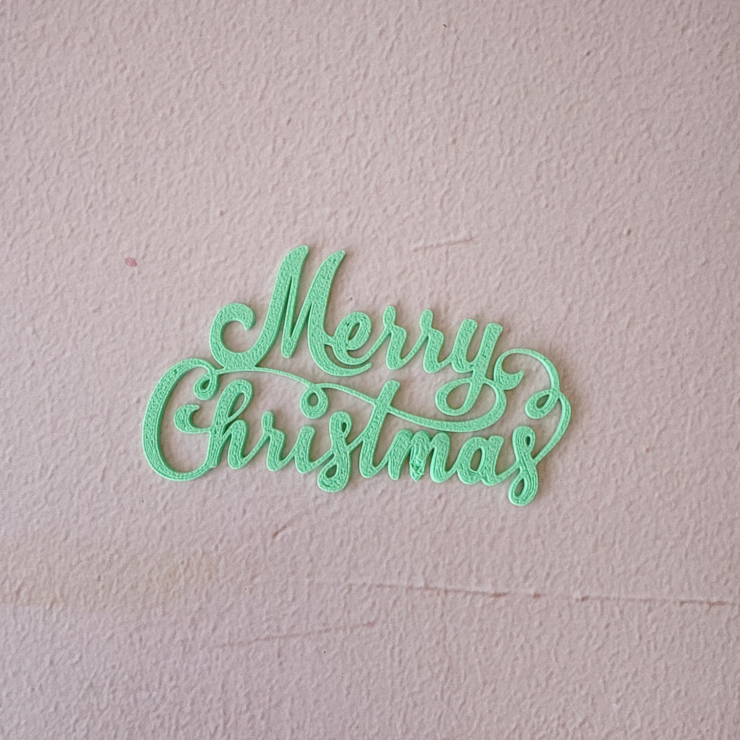 Merry Christmas Cupcake Toppers - Pastel Mint Green - 5.5cm - Pack of 6