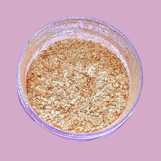 Glitter Flakes - More Glow Gold Flasher Edible Glitter Flakes 20gm Jar