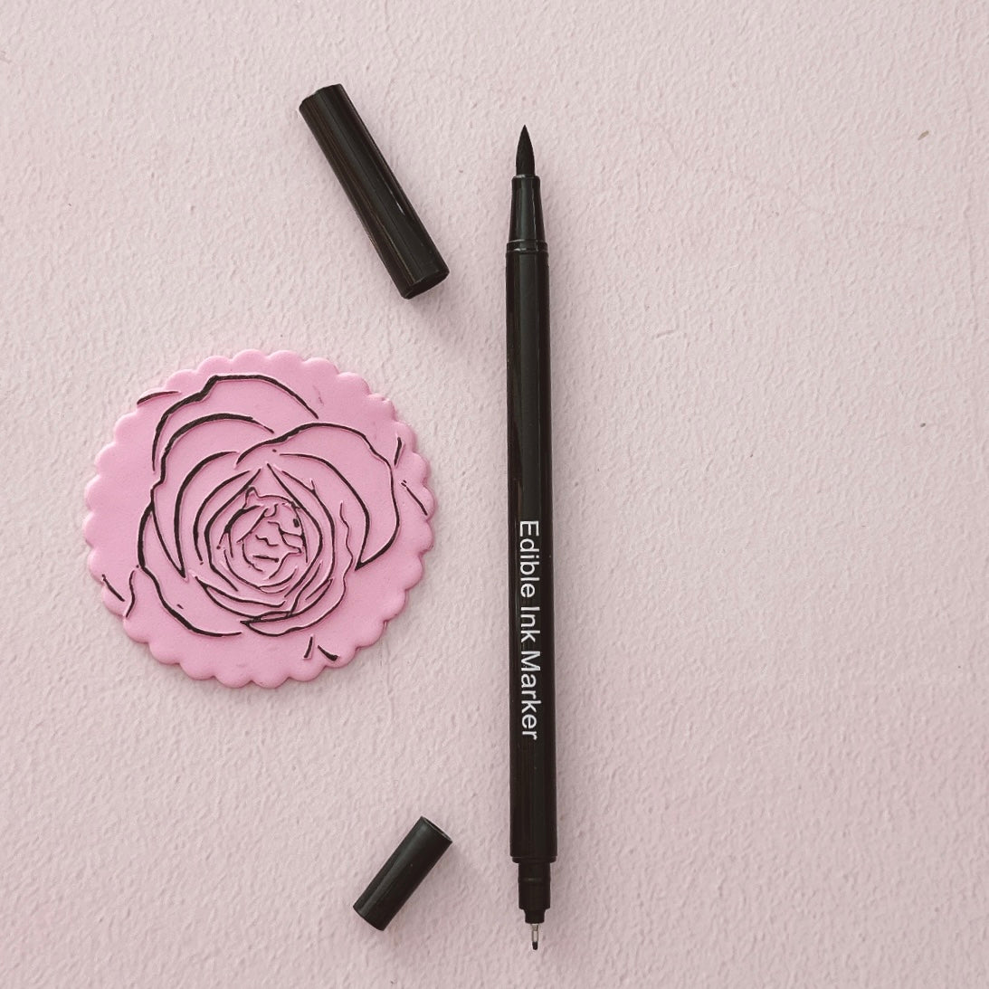 More Marker - Black - Double Ended Food Marker Pen - Brush Tip and Needle Felt Tip