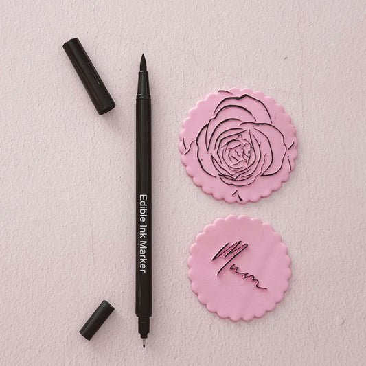 More Marker - Black - Double Ended Food Marker Pen - Brush Tip and Needle Felt Tip