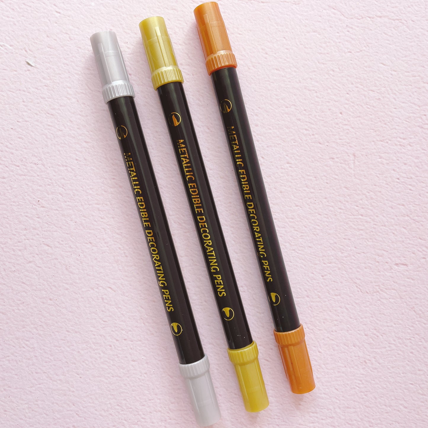 More Metallic Edible Markers Set of 3 in Gold, Copper and Silver Pearl