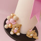 Baby Pink Teddy Bears Cake Topper Decorations Set - 20 Pieces