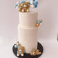 Blue Teddy Bears Cake Topper Decorations Set - 19 Pieces