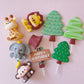 Jungle Safari Animal Cake Topper Decorations - 9 Pieces